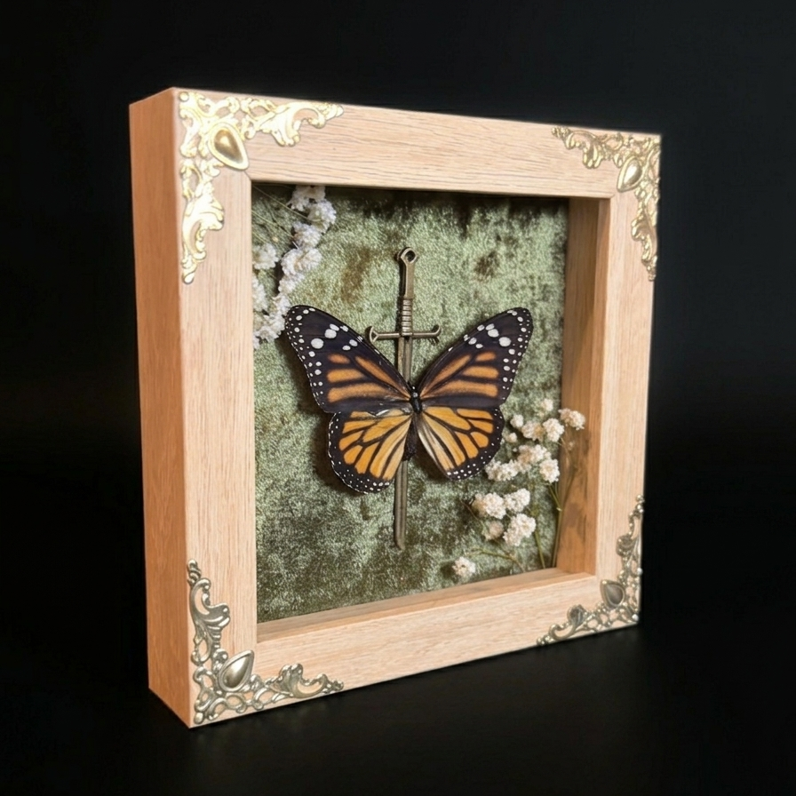 Framed Monarch Butterfly (Danaus plexippus)
