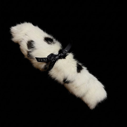 Multi-Color Spotted Rabbit Fur
