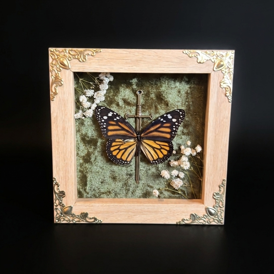 Framed Monarch Butterfly (Danaus plexippus)