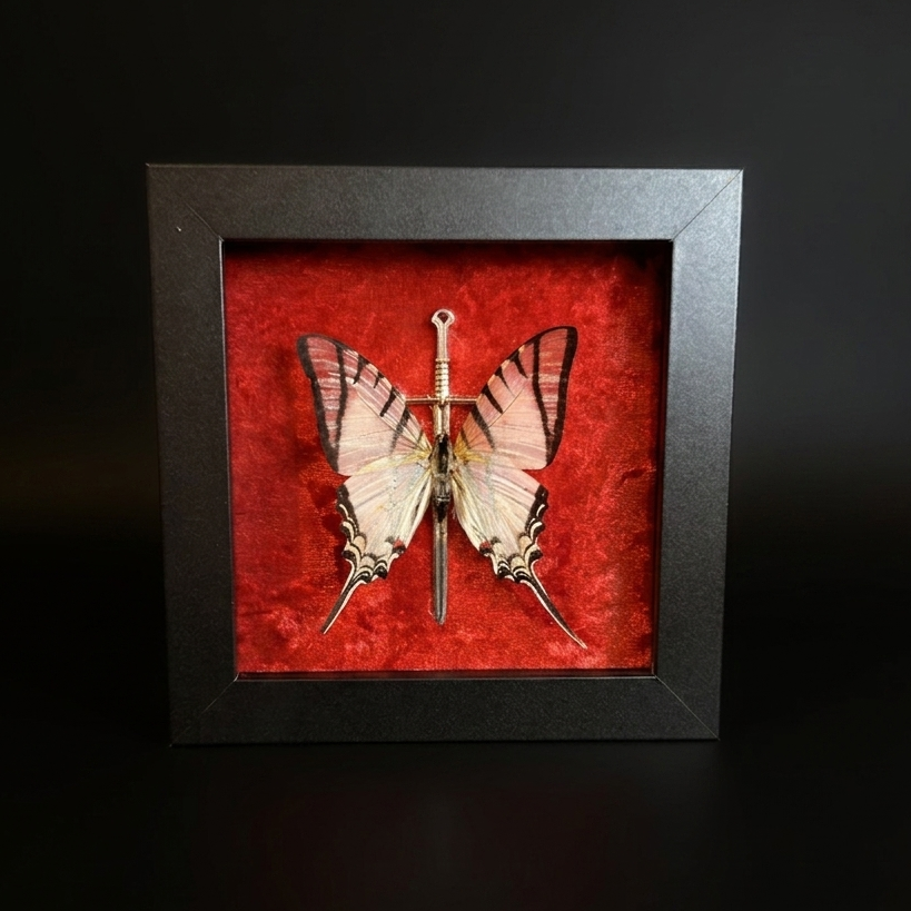 Framed Protesilaus protesilaus (Swordtail Butterfly)