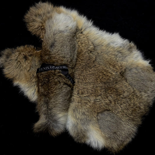 Natural Multi-Tone Rabbit Fur